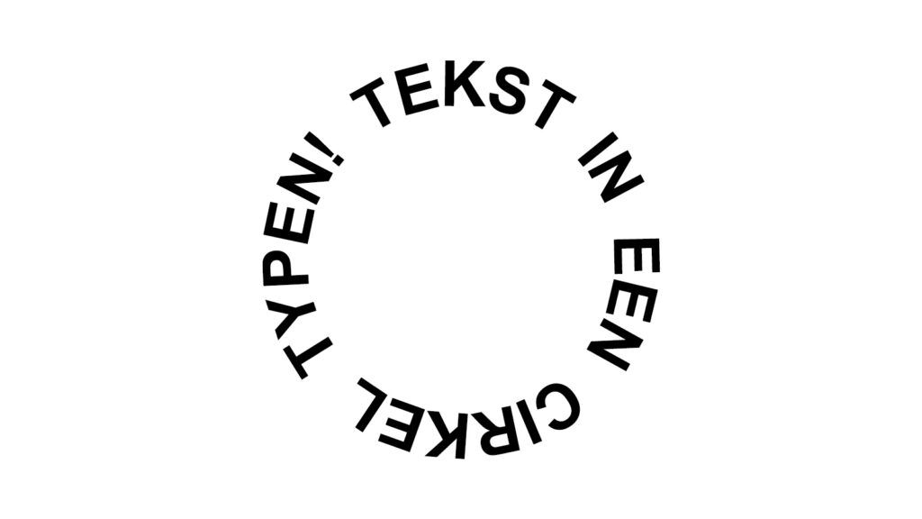 Tekst in een cirkel typen