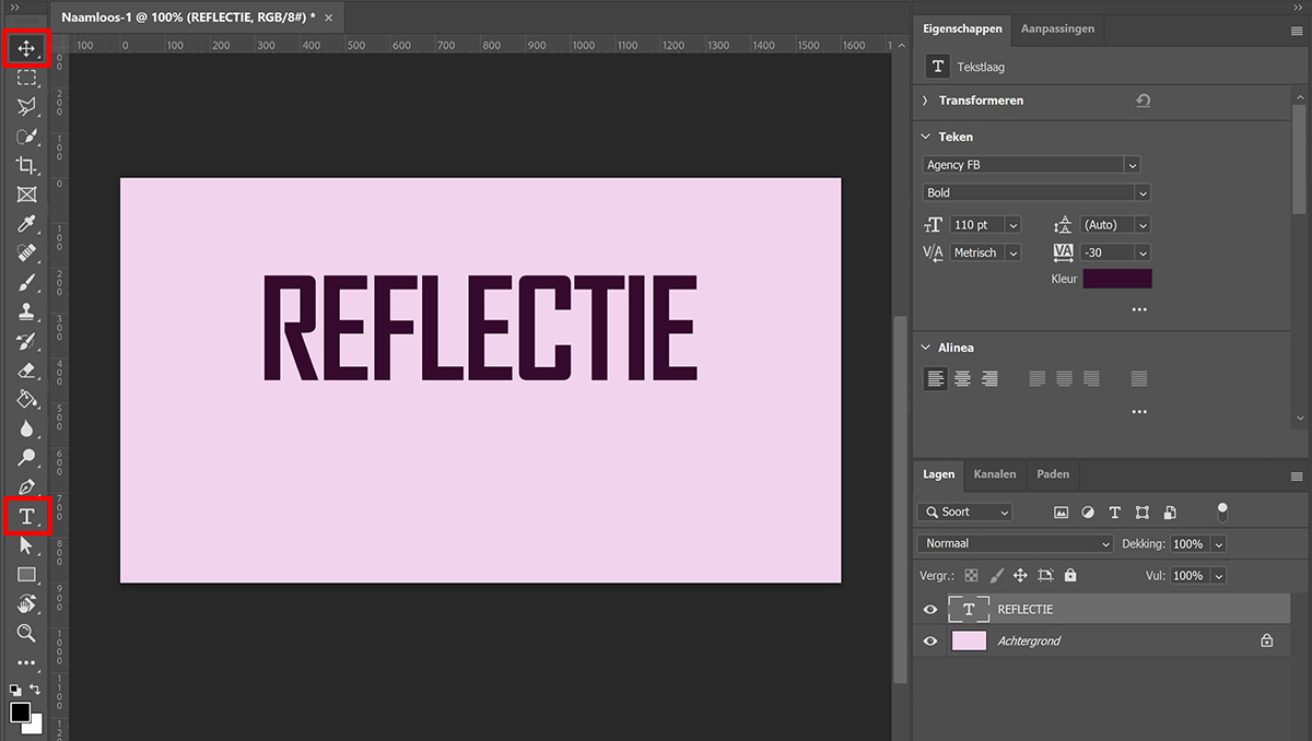 Maak Een Lange Tekst Reflectie In Photoshop - Edit With Kim