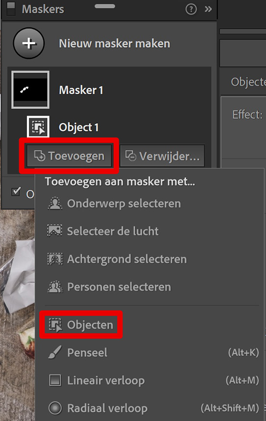 objecten maskeren