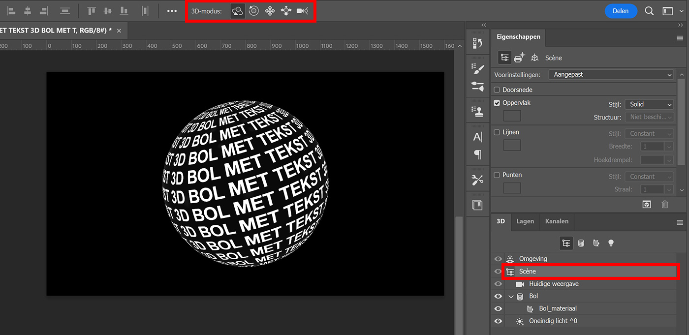 3D Bol Met Jouw Tekst Maken In Photoshop - Edit With Kim