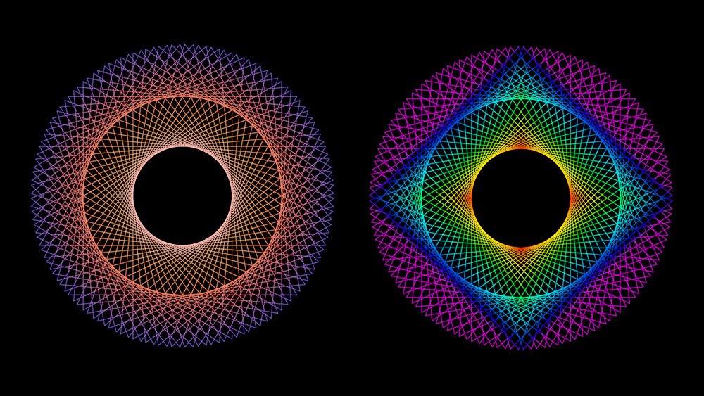 Spirograaf met verloop