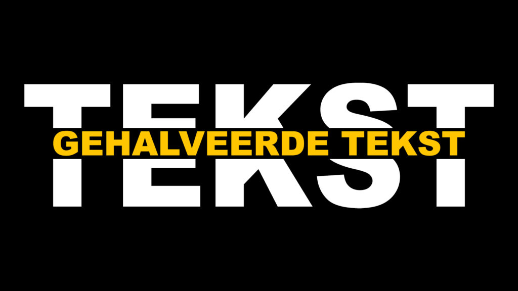 Tekst halveren