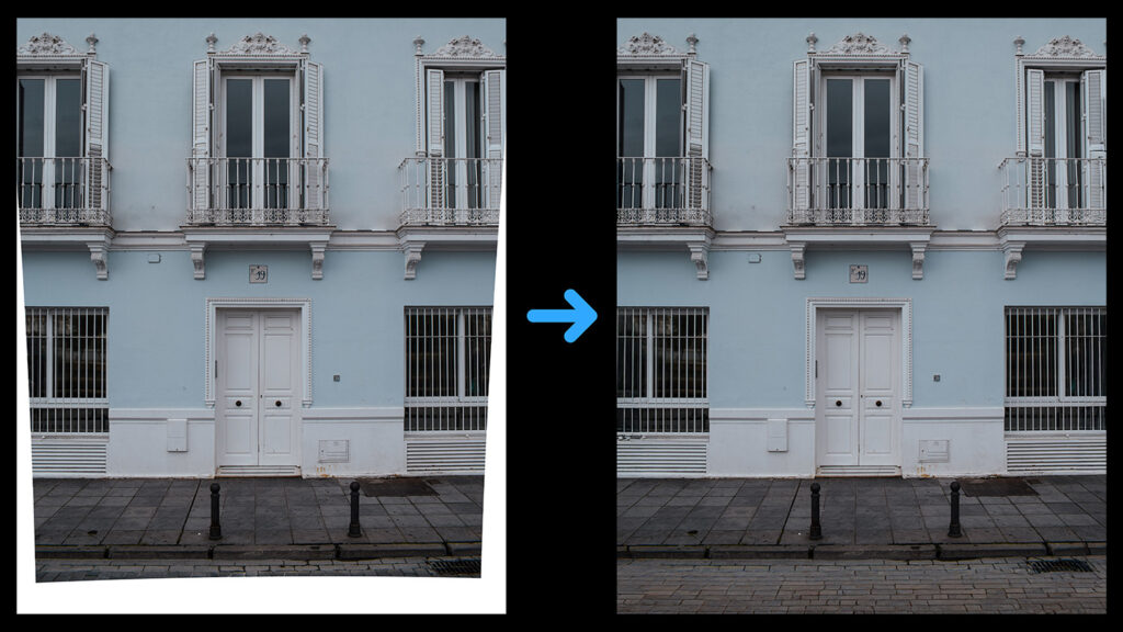 Foto rechttrekken camera raw