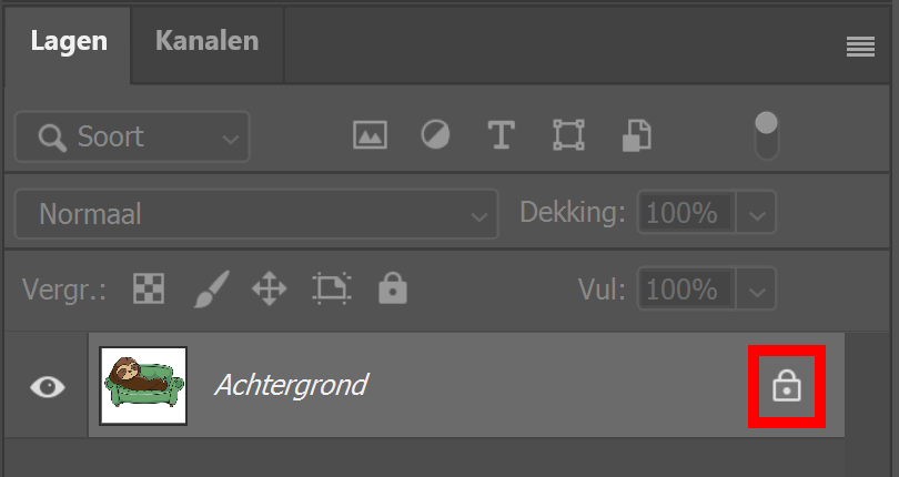 Achtergrond ontgrendelen